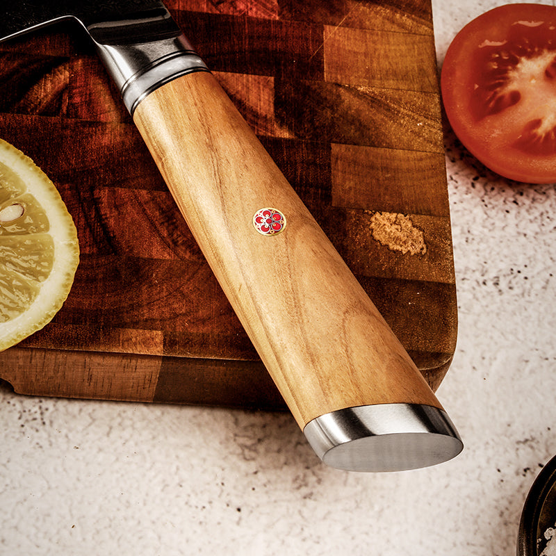 Fyn 8" Bread Knife – Resin & Olive Wood Handle for Effortless Slicing