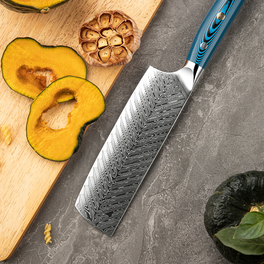 7 Inch Nakiri Knife | Damascus Japanese Vegetable Knife