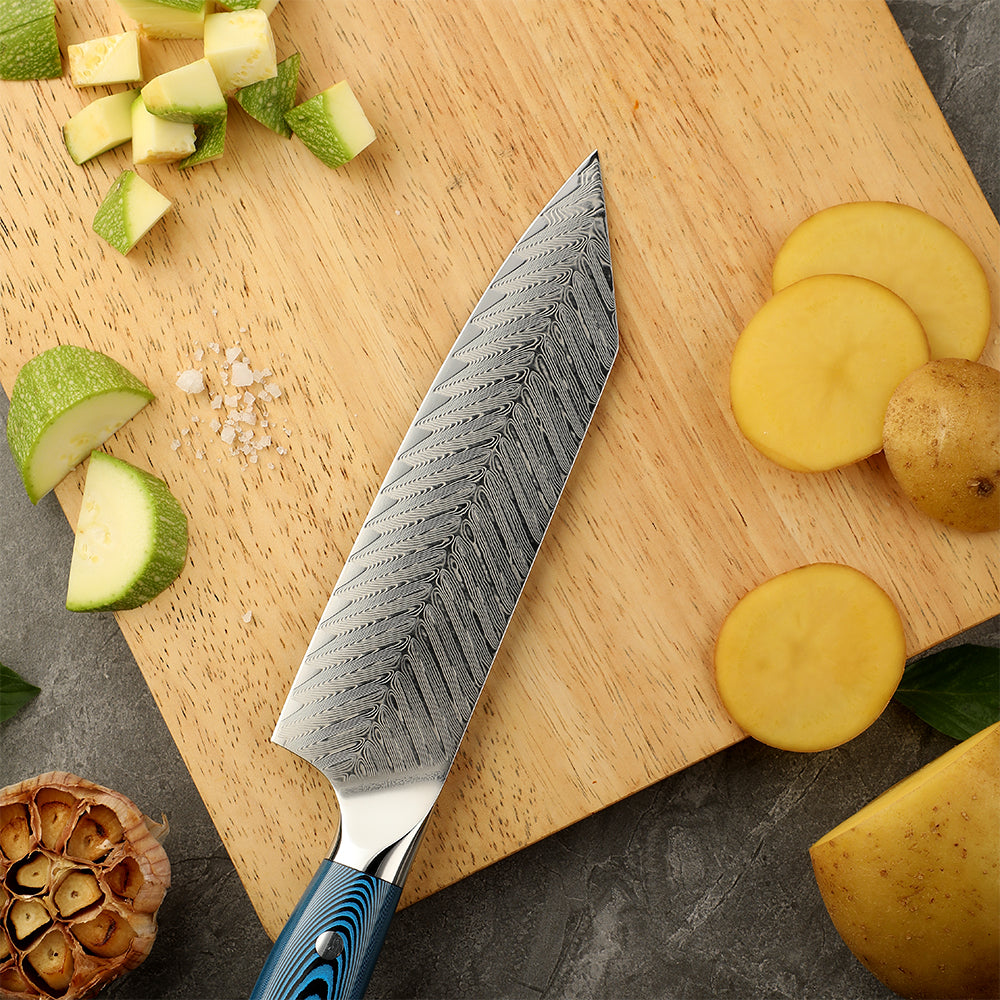 Bunka Knife | Damascus Japanese Kitchen Knife for Everyday Prep