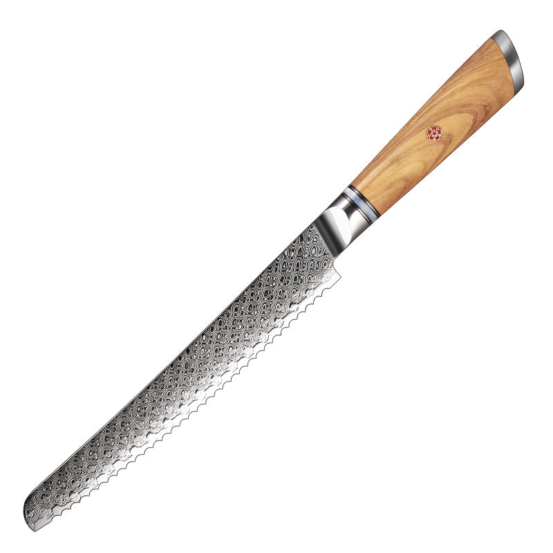 Fyn 8" Bread Knife – Resin & Olive Wood Handle for Effortless Slicing