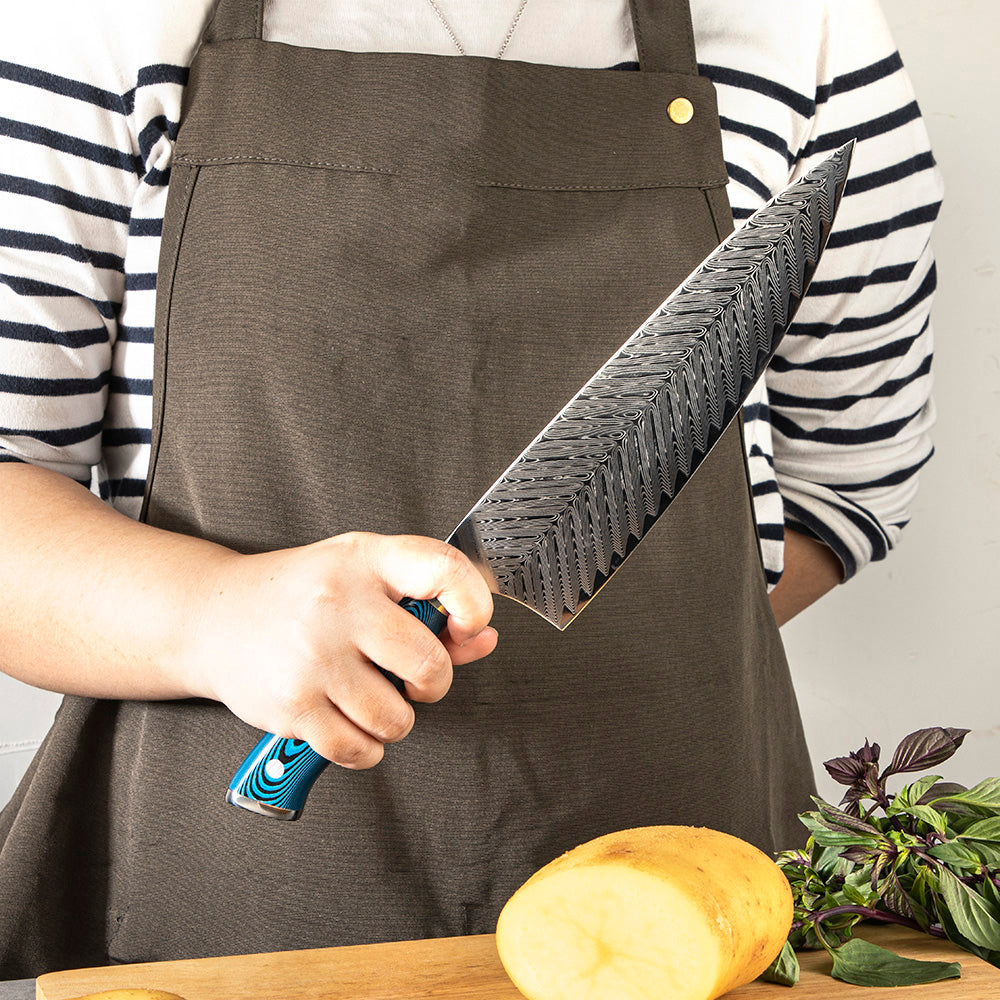 High Carbon Steel Chef Knife | 8-Inch Damascus Kitchen Knife