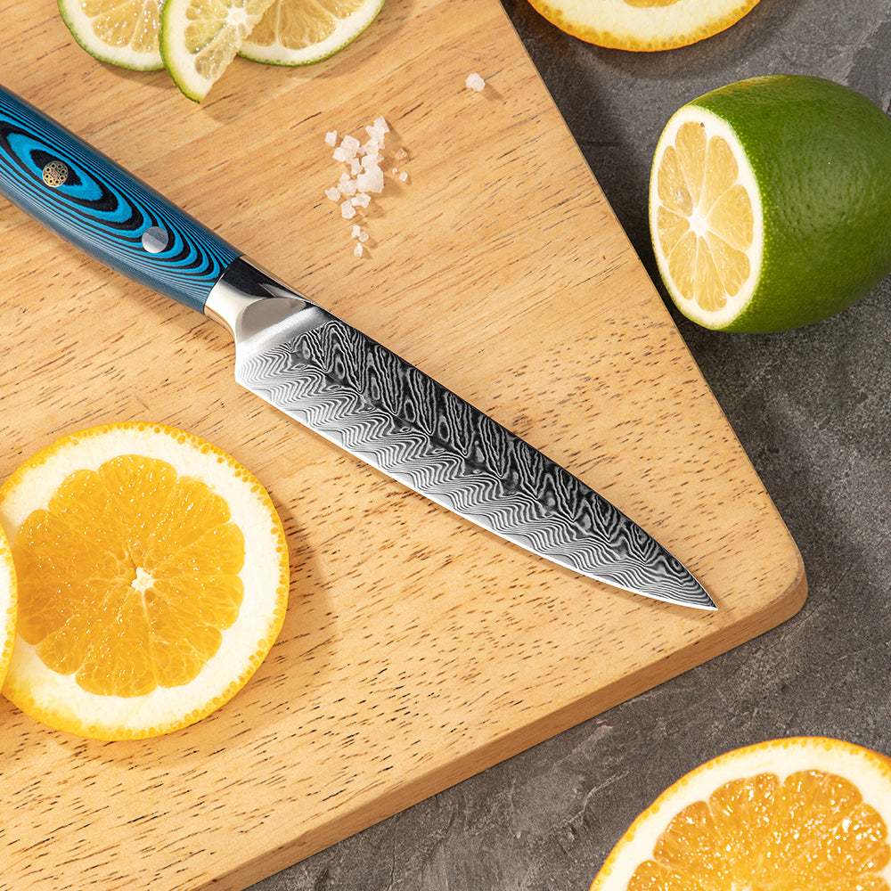 5 Inch Utility Knife | Damascus Kitchen Prep Knife