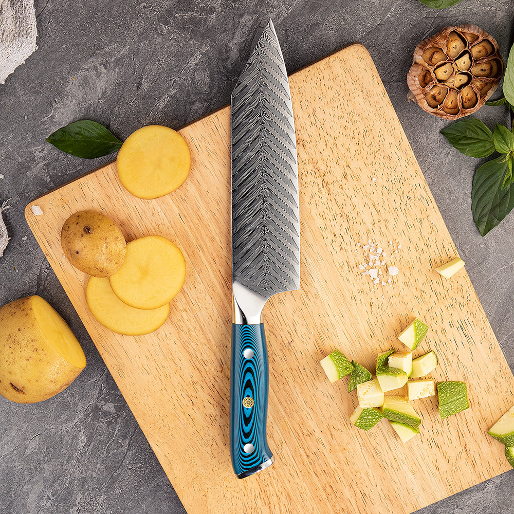 Bunka Knife | Damascus Japanese Kitchen Knife for Everyday Prep