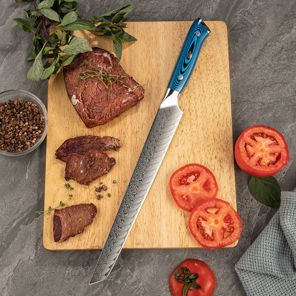 10-Inch Sujihiki Knife | Damascus Slicing Knife